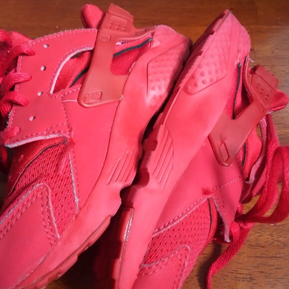 Nike Huarache Run Casual Shoes Sneakers Red sz 13C - Picture 4 of 9